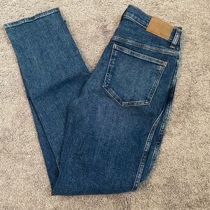 Madewell Mid-Rise Stovepipe, Size 27 in Medium Blue